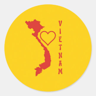 Vietnam-kaart Ronde Sticker
