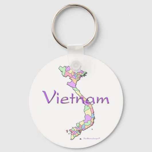 Vietnam-kaart Sleutelhanger (Voorkant)
