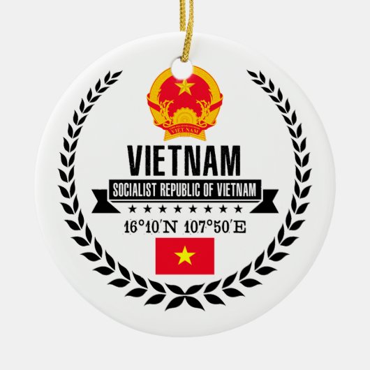 Vietnam Keramisch Ornament (Voorkant)