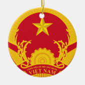 Vietnam* kerstboomversiering keramisch ornament (Voorkant)