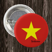 Vietnam-knop, patriottische Vietnamese vlag-mode Ronde Button 3,2 Cm