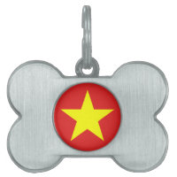 Vietnam Label met de vlag van de gele ster