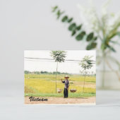 vietnam-landbouwer briefkaart (Staand voorkant)