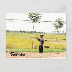 vietnam-landbouwer briefkaart