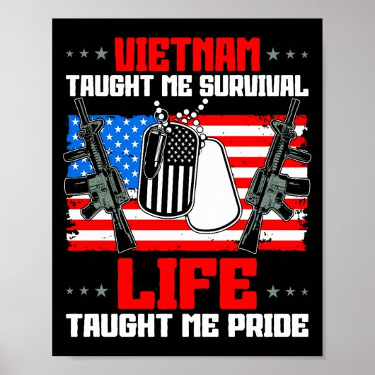 Vietnam leerde overleven. het leven leerde trots.  poster (Voorkant)