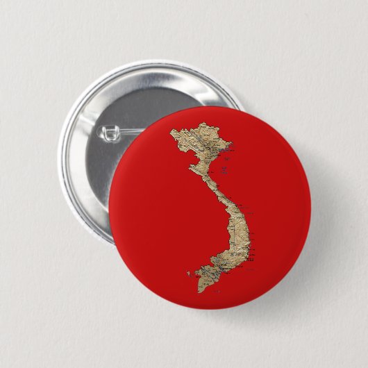 Vietnam Map Button (Voorkant /achterkant)