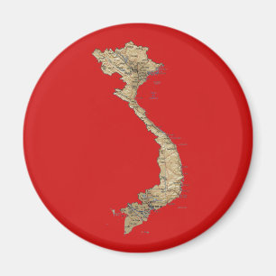 Vietnam Map Magnet