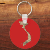 Vietnam Map Sleutelhanger (Voorkant)