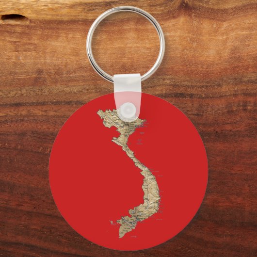 Vietnam Map Sleutelhanger (Voorkant)