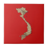 Vietnam Map Tile Tegeltje (Voorkant)