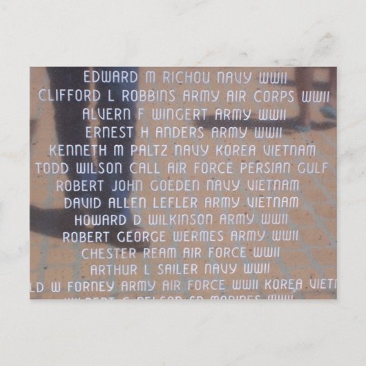 Vietnam Memorial Briefkaart (Voorkant)