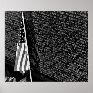 Vietnam Memorial Flag Poster