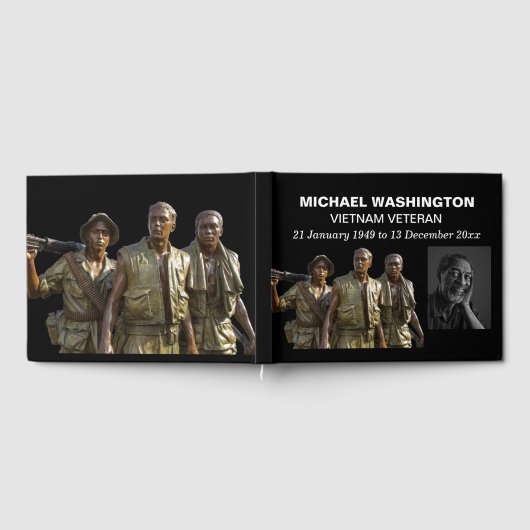 Vietnam Memorial standbeeld met foto gastenboek (Volledig)