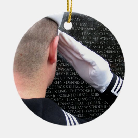 Vietnam Memorial Wall Keramisch Ornament (Voorkant)