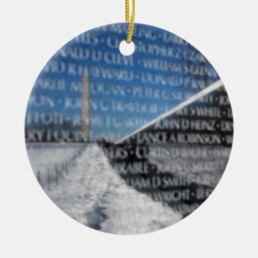 Vietnam Memorial Wall tijdens winter Keramisch Ornament (Voorkant)