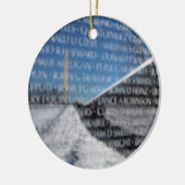 Vietnam Memorial Wall tijdens winter Keramisch Ornament (Links)