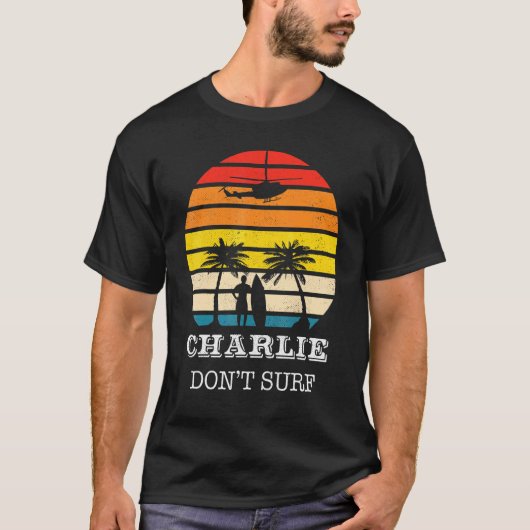 Vietnam Militair Charlie Dont Surf T-shirt (Voorkant)