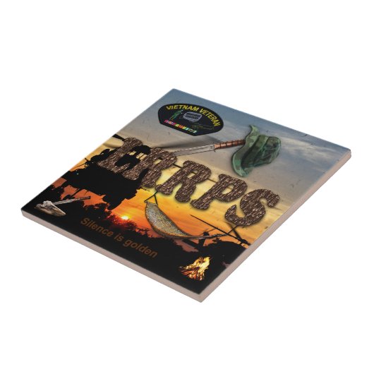 Vietnam Nam Vets LRRPS macv sog Tegeltje (Zijkant)