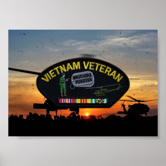 Vietnam Nam War LRRPS Veterans Veterans Patch Poster (Voorkant)