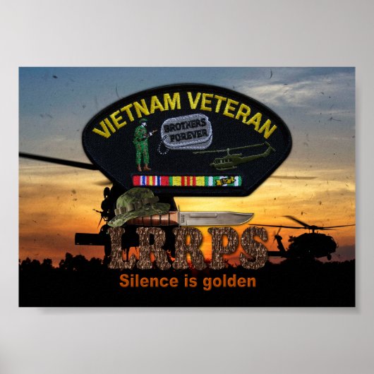 Vietnam Nam War LRRPS Veterans Veterans Patch Poster (Voorkant)