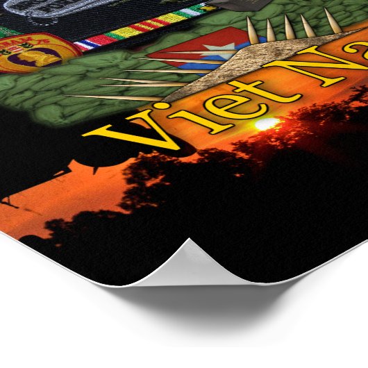 Vietnam Nam War Veterans Vets Patch Print (Hoek)