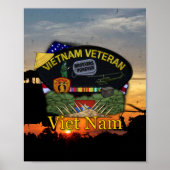 Vietnam Nam War Veterans Vets Patch Print (Voorkant)