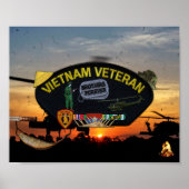 Vietnam Nam War Vets Veterans Patch Poster (Voorkant)