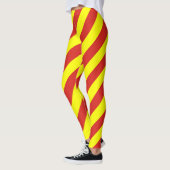 Vietnam Nationale vlag Kleuren Diagonaal gestreept Leggings (Links)
