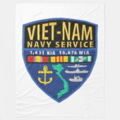 VIETNAM NAVY SERVICE FLEECE DEKEN (Voorkant)