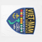 VIETNAM NAVY SERVICE FLEECE DEKEN (Voorkant (Horizontaal))