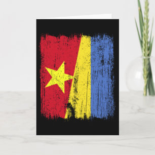 Vietnam Oekraïne Half Vlag Vietnamees Oekraïens Er Kaart
