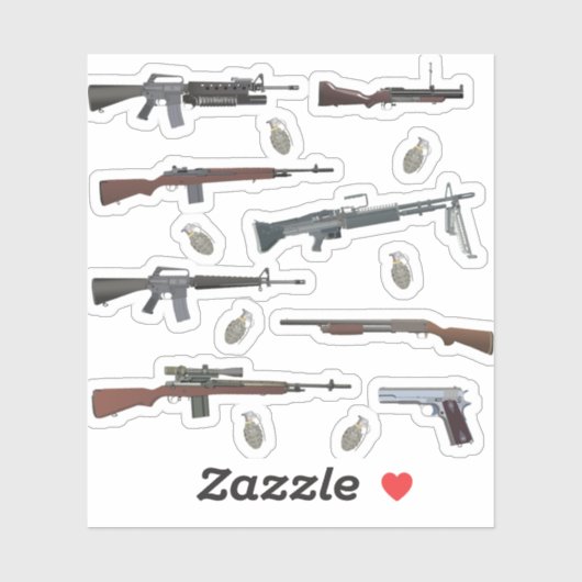 Vietnam Oorlog Amerikaanse wapens Sticker (Vel)