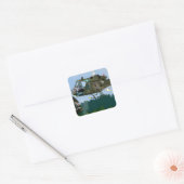 Vietnam Oorlog Bell Huey. Vierkante Sticker (Envelop)