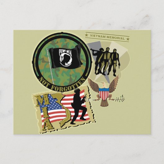 Vietnam-oorlog Briefkaart (Voorkant)