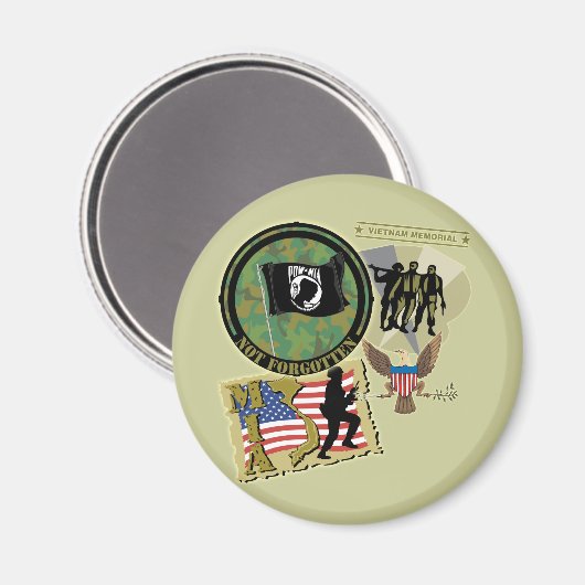 Vietnam-oorlog Magneet (Voorkant / Achterkant)