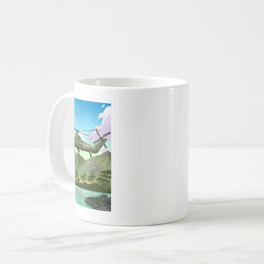 Vietnam Oorlog Militaire Helikopter Strijdkrachten Koffiemok (Voorkant links)