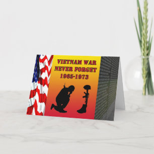 Vietnam Oorlog vergeet nooit Memorial Day Card Kaart