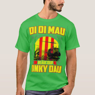 Vietnam oorlogsveteraan di Mau Beaucoup Dinky Dau  T-shirt