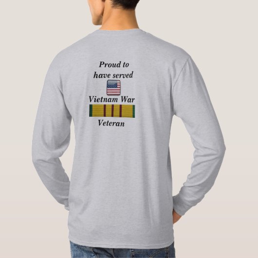 Vietnam-oorlogsveteraan -shirt t-shirt (Achterkant)