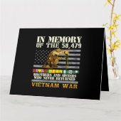 Vietnam Oorlogsveteranen Amerikaanse Herdenkingsda Kaart (Gele Bloem)