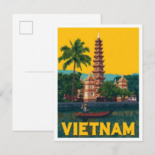 Vietnam Oude Kunst Reizen Briefkaart