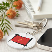 Vietnam-penseelvlag Sleutelhanger (Voorkant Rechts)