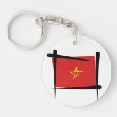 Vietnam-penseelvlag Sleutelhanger (Voorkant)