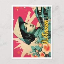 Vietnam Pop Art Travel Illustration Briefkaart