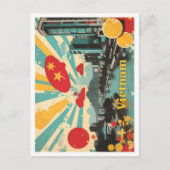 Vietnam Pop Art Travel Illustration Briefkaart (Voorkant)