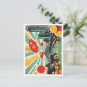 Vietnam Pop Art Travel Illustration Briefkaart (Staand voorkant)