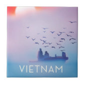 Vietnam-poster tegen zonlicht tegeltje (Voorkant)