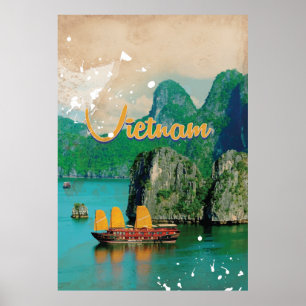 Vietnam  poster van vakantie