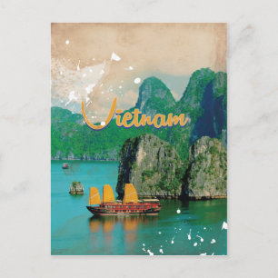 Vietnam  poster van vakantie briefkaart