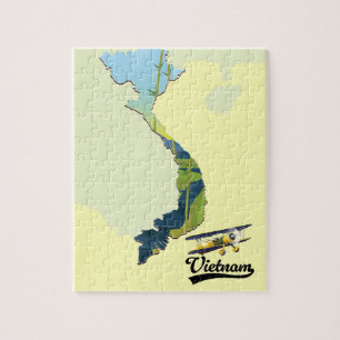 Vietnam reis kaart legpuzzel